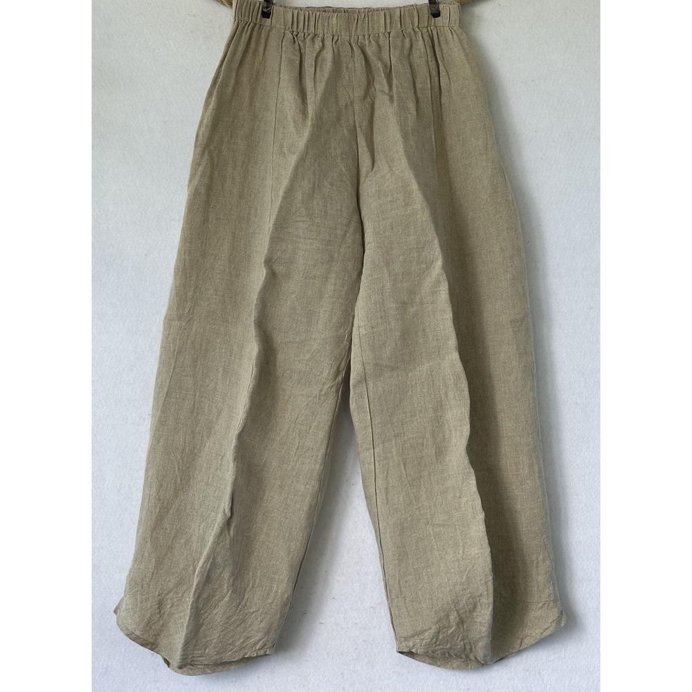 Trade Cloth Linen Pants Lagenlook Minimalist Women's XS